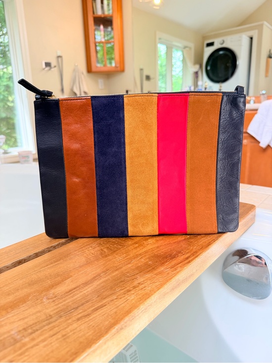 Clare V Handbags - Clare V Flat Clutch w/ Tabs - Suede / Nappa / Rustic Patchwork Original: $255